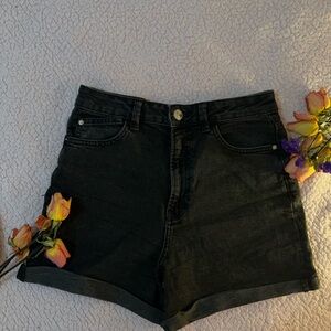 Women's Black Denim Shorts